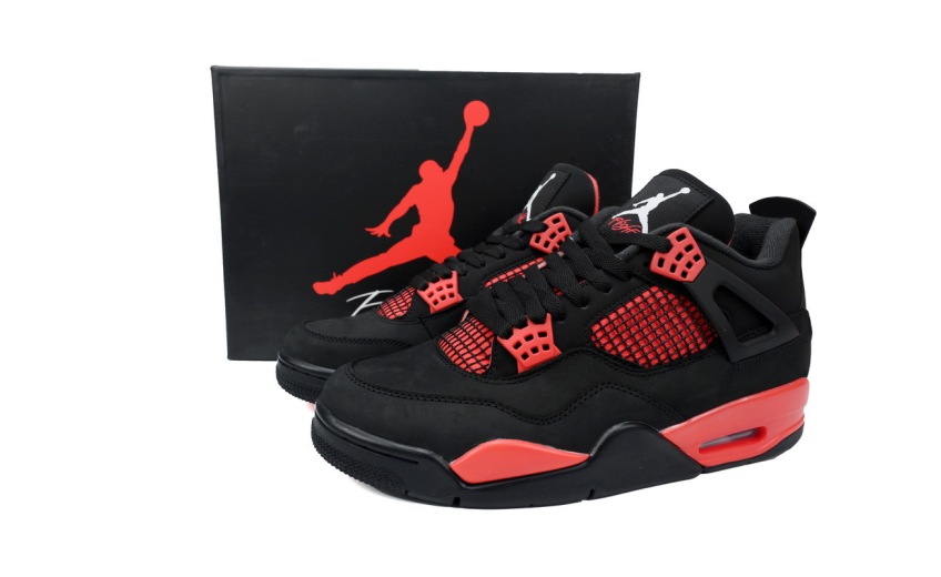 fake thunder red jordan 4