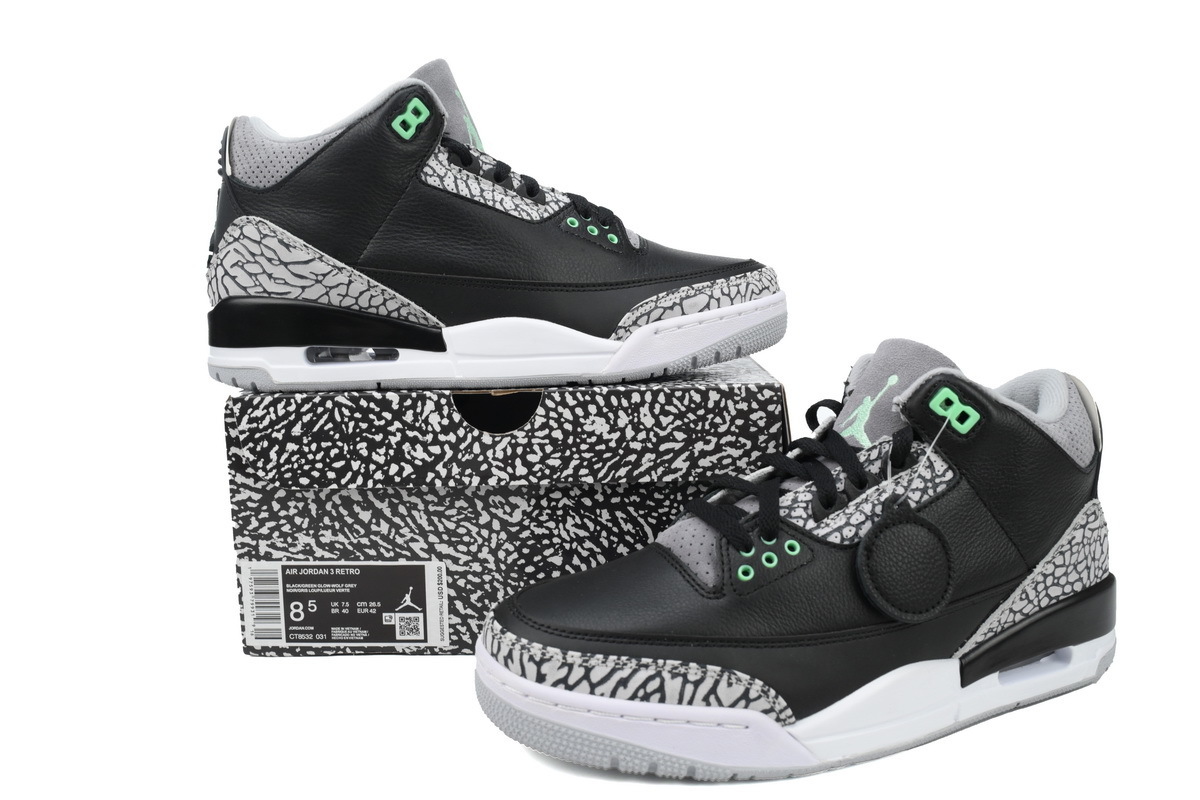 Jordan 3 Retro Green Glow CT8532-031