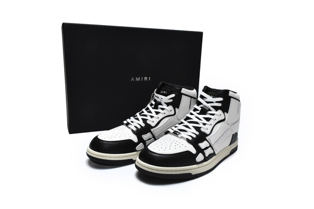 AMIRI Skel Top High Black White Black W0F22499NL