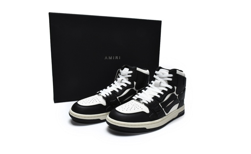 AMIRI Skel Top High Black White MFS002-004