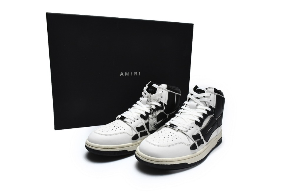 AMIRI Skel Top High White Black MFS002-111