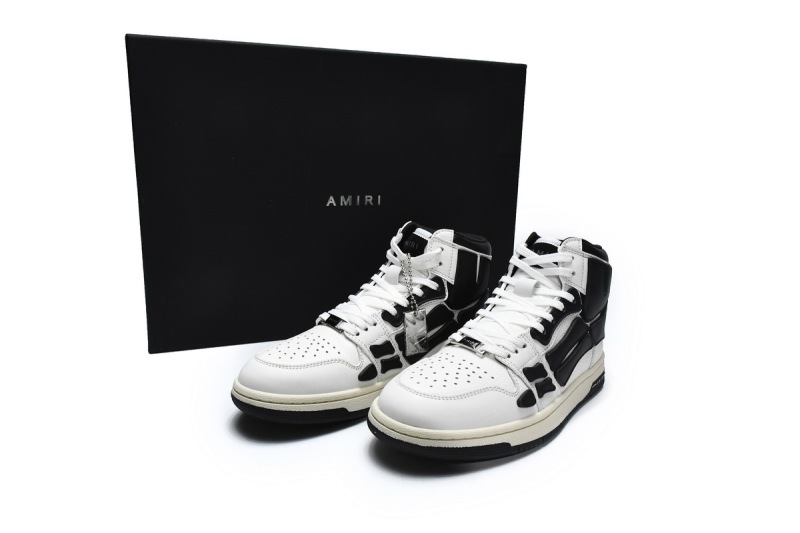 AMIRI Skel Top High White Black MFS002-111