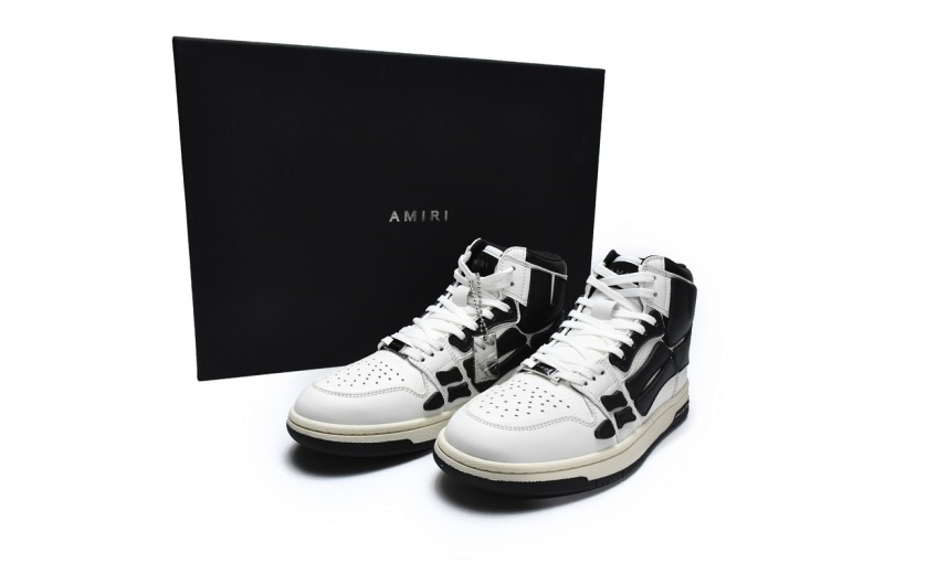 AMIRI Skel Top High White Black MFS002-111