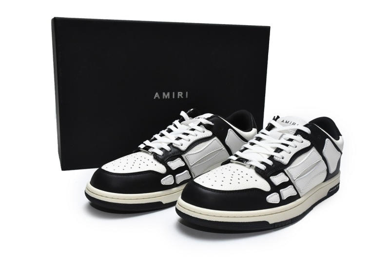 AMIRI Skel Top Low Black White White MFS003-004