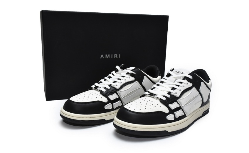 AMIRI Skel Top Low Black White White MFS003-004