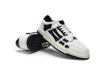 AMIRI Skel Top Low White Black White MFS003-111 01