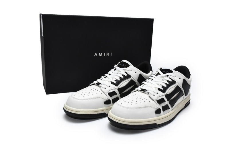 AMIRI Skel Top Low White Black White MFS003-111