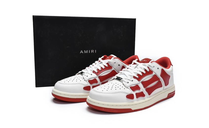 AMIRI Skel Top Low White Red MFS003-124