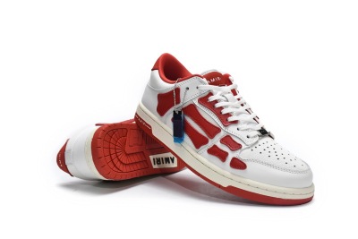 AMIRI Skel Top Low White Red MFS003-124 01