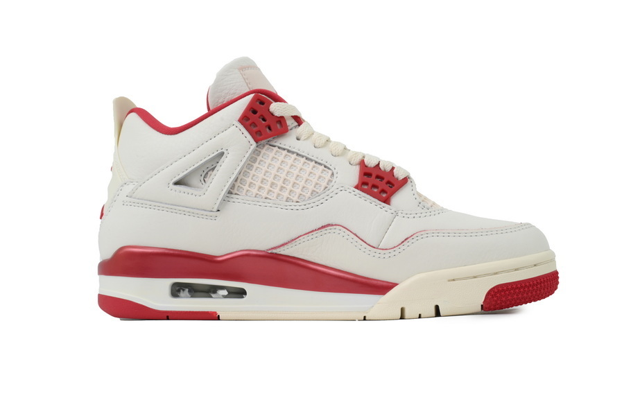 Air Jordan 4 Retro Pale Ivory Sierra Red