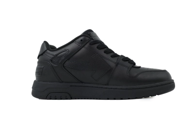 OFF-WHITE Out Of Office OOO Low Tops Triple Black OMIA189C99LEA0131010 02