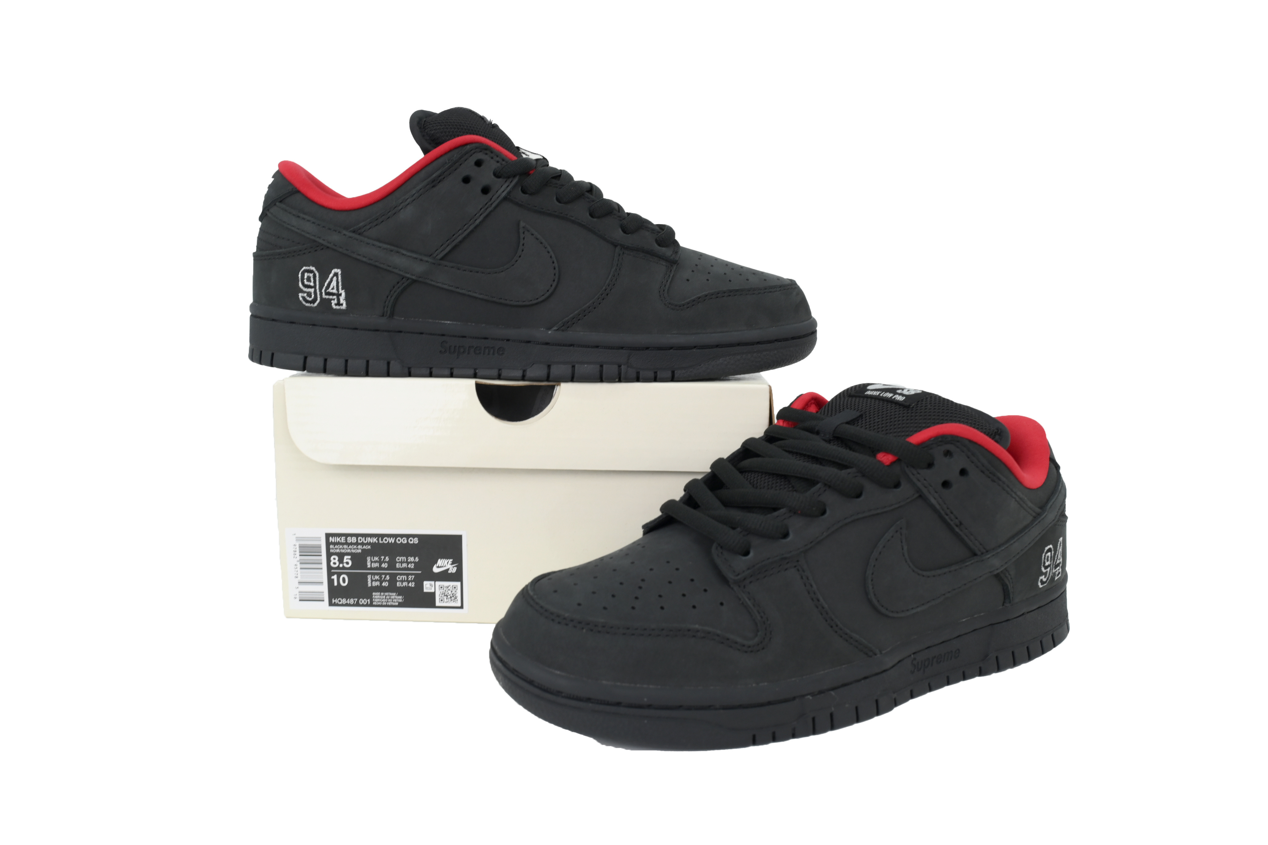 supreme black dunk reps