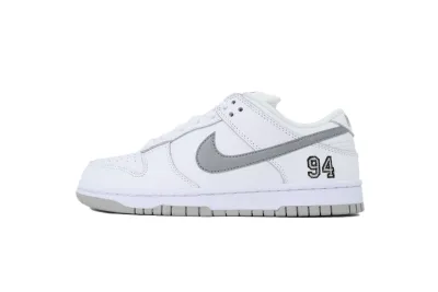 Nike SB Dunk Low Supreme 94 White Metallic Silver HQ8487-100 01