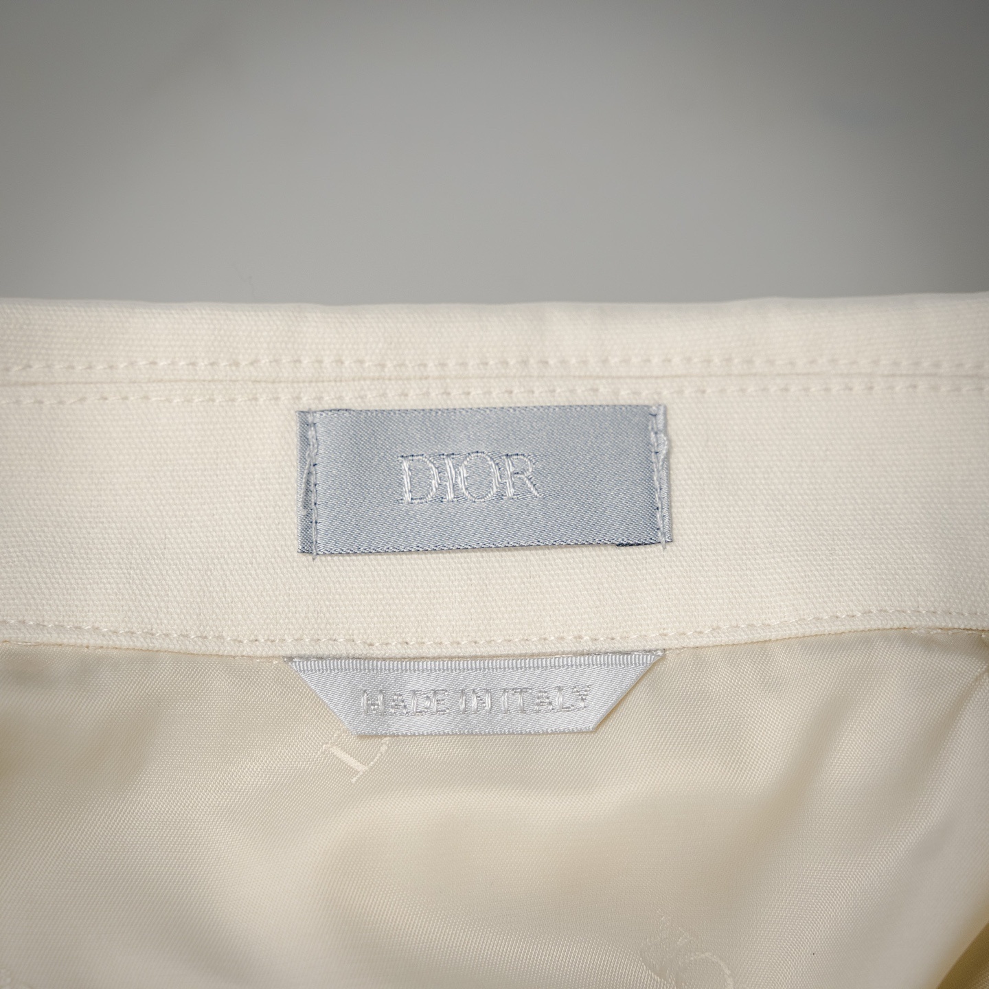 Dior CD Heart Blouson Jacket White Cotton Canvas