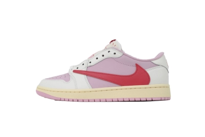 Jordan 1 Retro Low OG SP Travis Scott Sail Tropical Pink IQ7604-101 ZY Batch 01