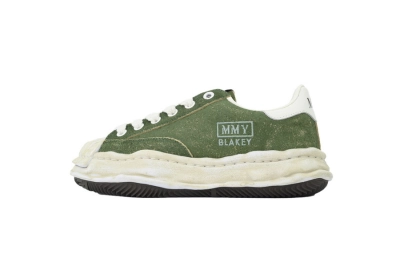 Maison Mihara Yasuhiro Blakey OG Sole Vintage Suede Low Green A15FW728 01