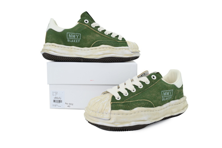 Maison Mihara Yasuhiro Blakey OG Sole Vintage Suede Low Green A15FW728