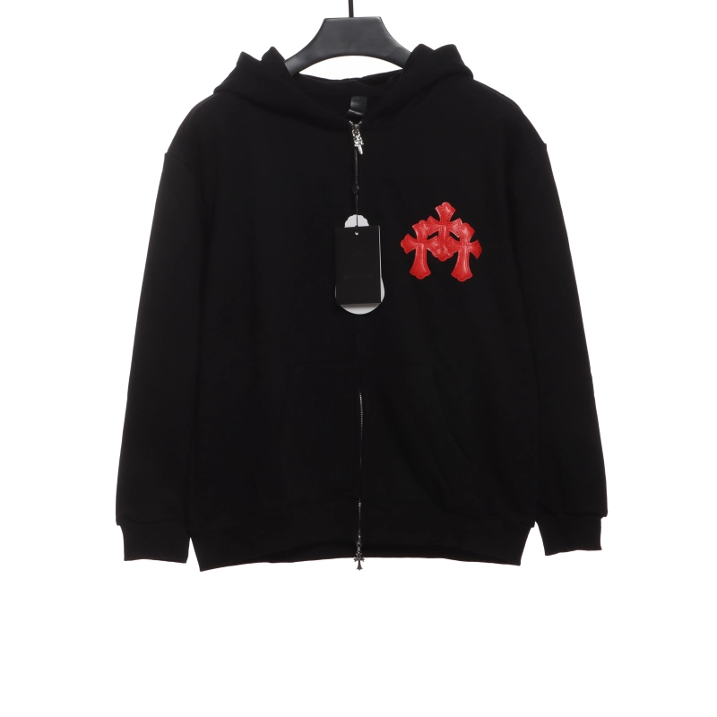 Chrome Heart Zip up Hoodie Red