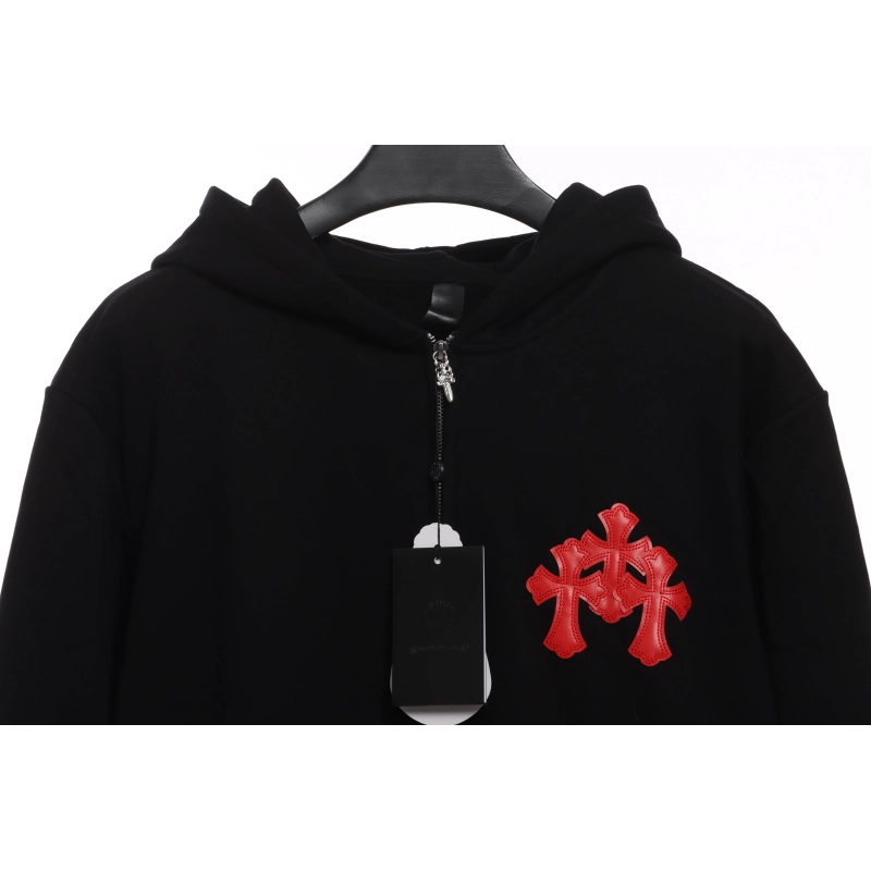 Chrome Heart Zip up Hoodie Red