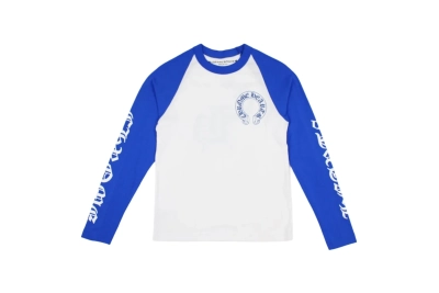 Chrome Hearts CH Baseball Shirt White Blue 01
