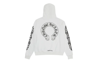 Chrome Hearts Floral Horseshoe Hoodie White 02
