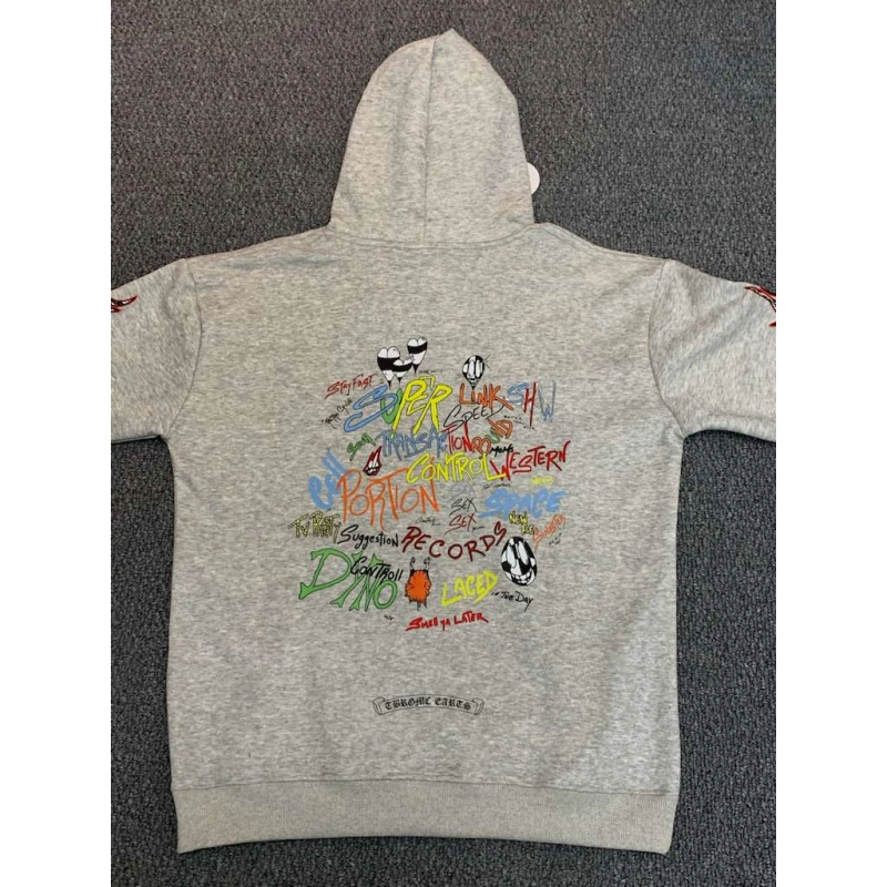 Chrome Hearts Matty Boy Brain Hoodie Heather Grey