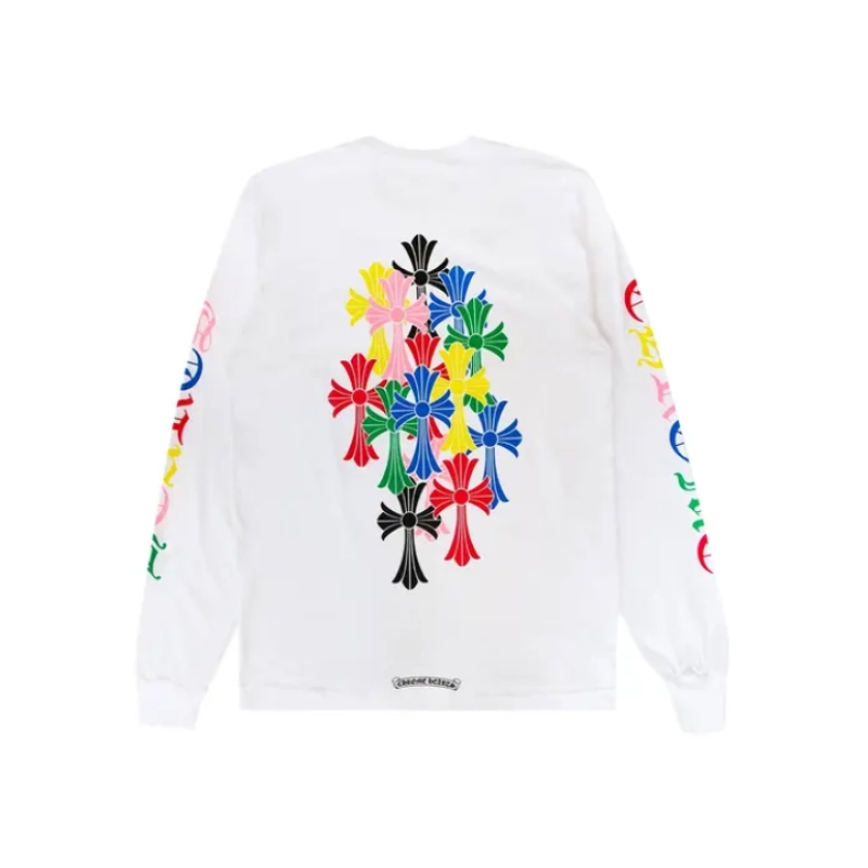 Chrome Hearts Multicolor Cross Long-Sleeve Shirt White/Black