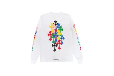 Chrome Hearts Multicolor Cross Long-Sleeve Shirt White/Black 02