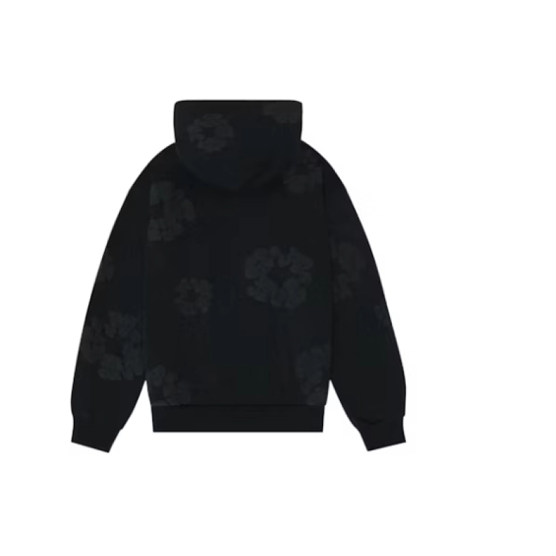 Denim Tears Cotton Wreath Hoodie Black Monochrome