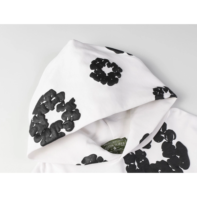 Denim Tears The Cotton Wreath Sweatshirt Black and White