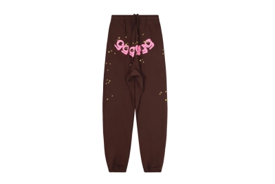 Sp5der Angel Number Sweatpants Brown SS22 01