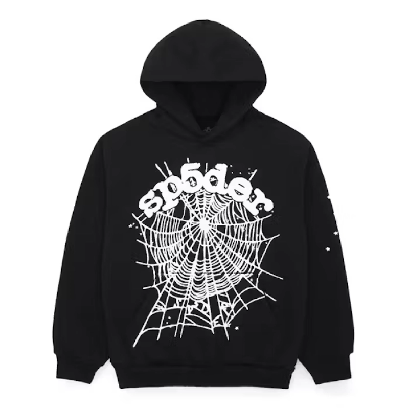 Sp5der OG Web Hoodie Black