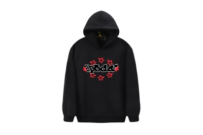 Sp5der Warped Hoodie Black 01