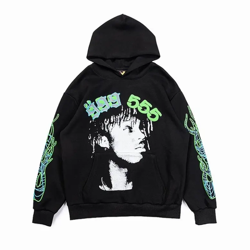 Sp5der x Juice Wrld 999 Hoodie Black