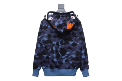 BAPE Color Camo Shark Full Zip Hoodie Blue 02