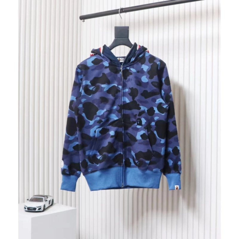 BAPE Color Camo Shark Full Zip Hoodie Blue