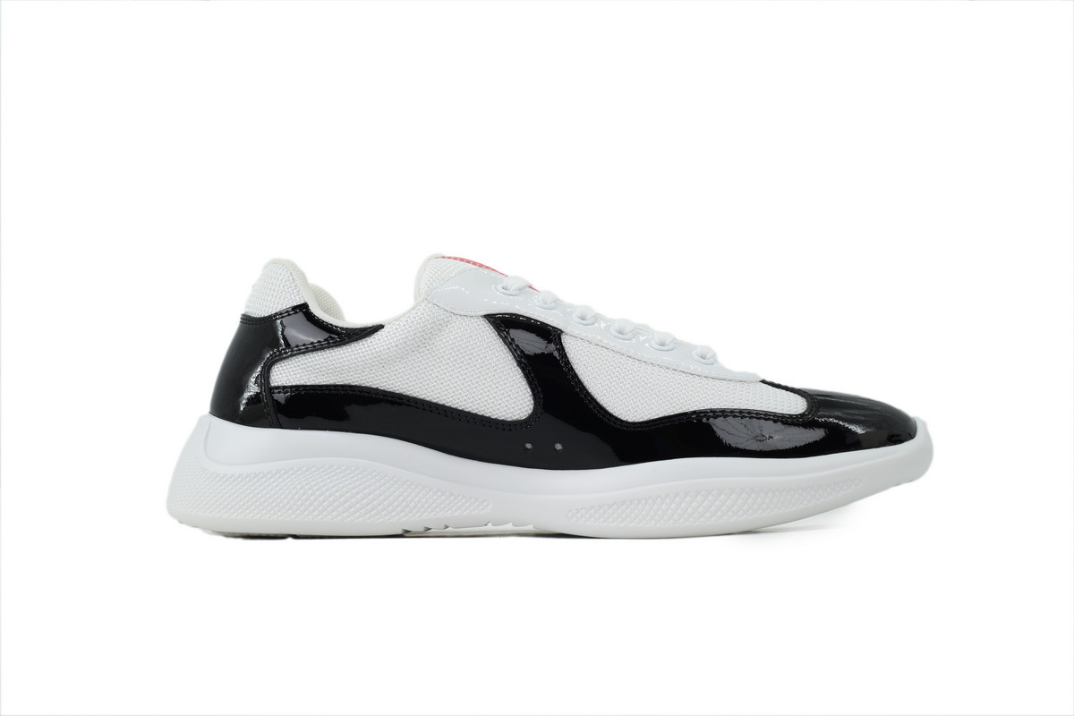  prada America cup sneakers Black and White reps