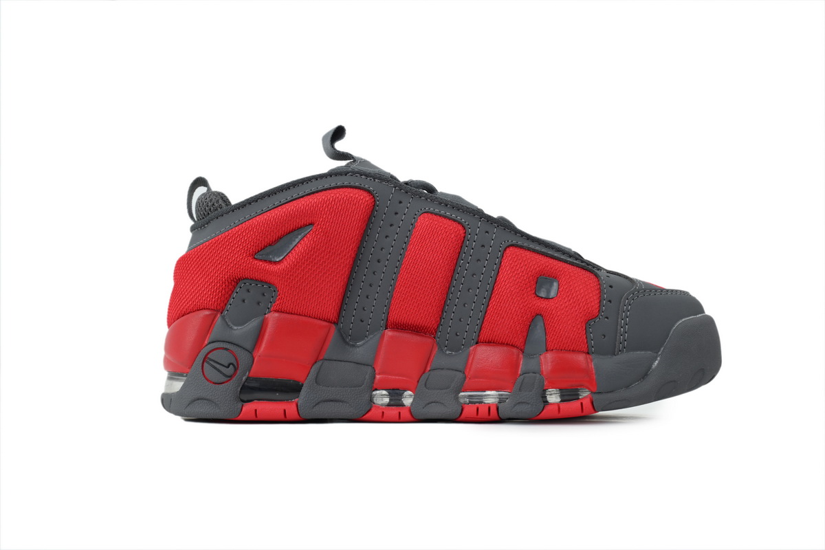 Nike Air More Uptempo Low Dark Grey Light Crimson reps