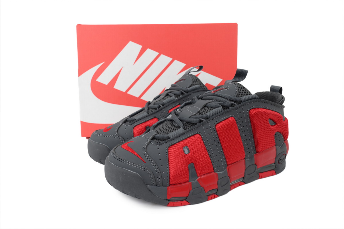 Fake Nike Air More Uptempo Low Dark Grey Light Crimsonfor men