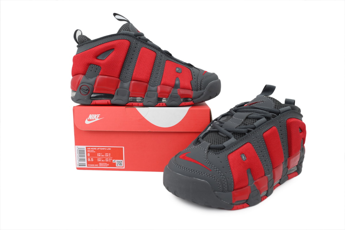 Nike Air More Uptempo Low Dark Grey Light Crimson replica