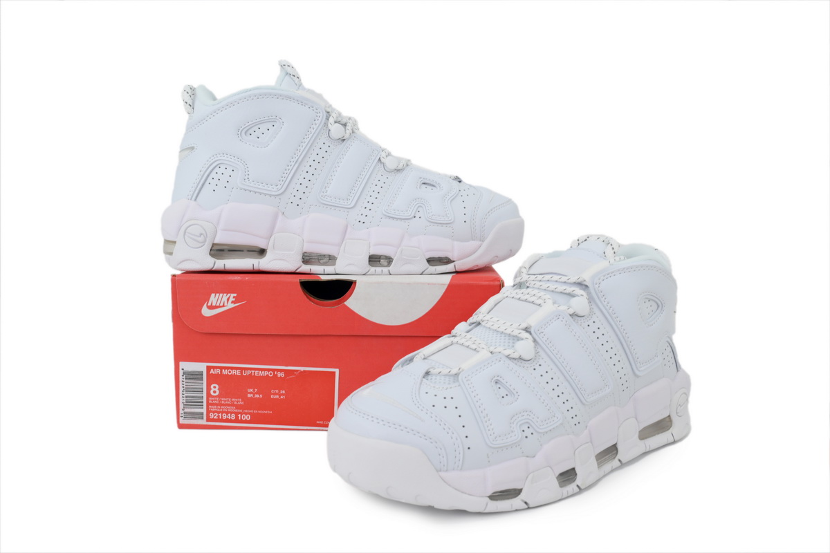 the Nike Air More Uptempo Triple White for men