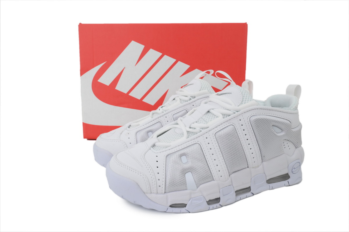 the Nike Air More Uptempo Low 'Triple White' reps