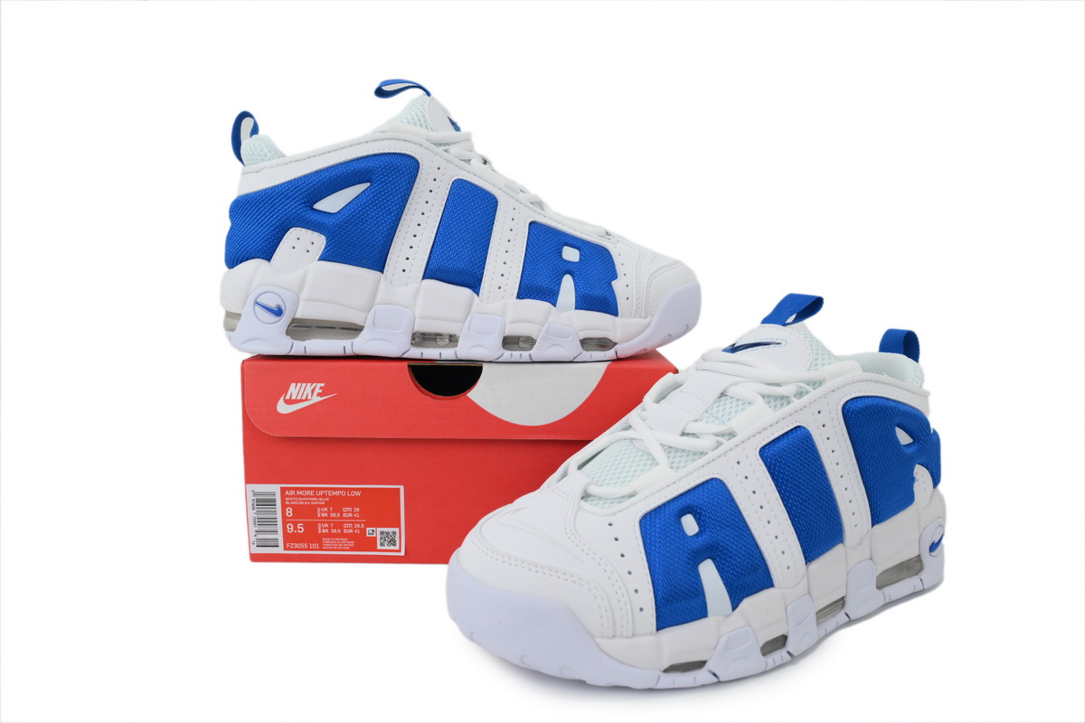 Fake Nike Air More Uptempo Low 'White Hyper Royal'for men