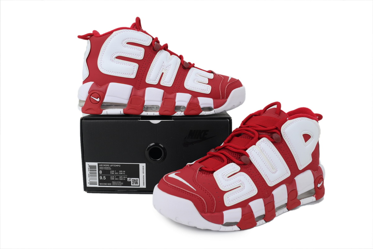 the Nike Air More Uptempo Supreme Suptempo Red replica