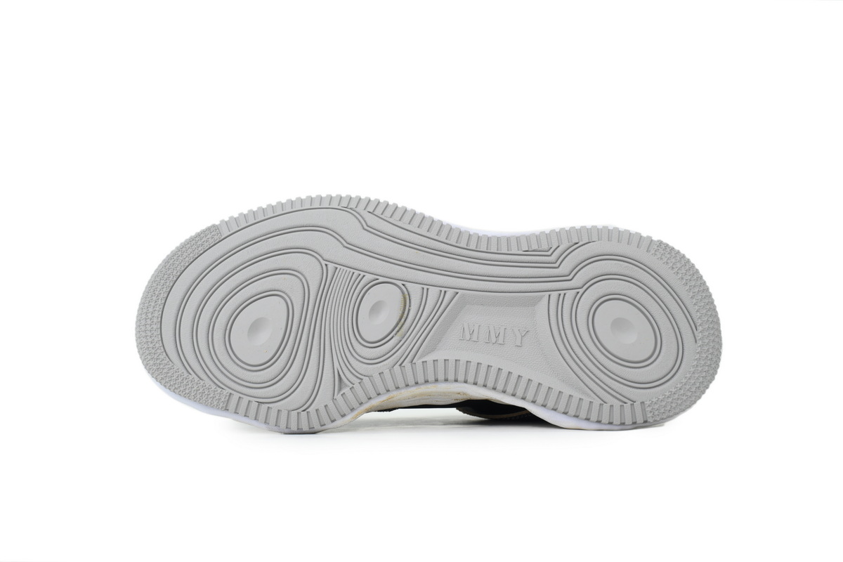 WAYNE OG Sloe Mix Material Low-top Sneaker Black and White