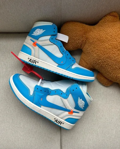 Jordan 1 Retro High Off-White University Blue AQ0818-148 review 