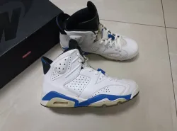 Jordan 6 Retro Sport Blue 384664-107 review Mark 01