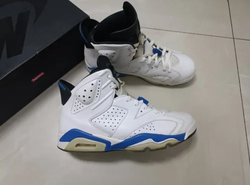 Jordan 6 Retro Sport Blue 384664-107 review 