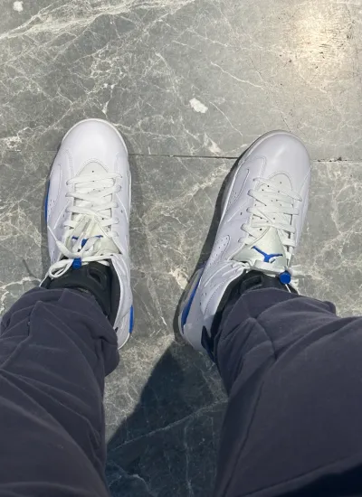 Jordan 6 Retro Sport Blue 384664-107 review Mark 01