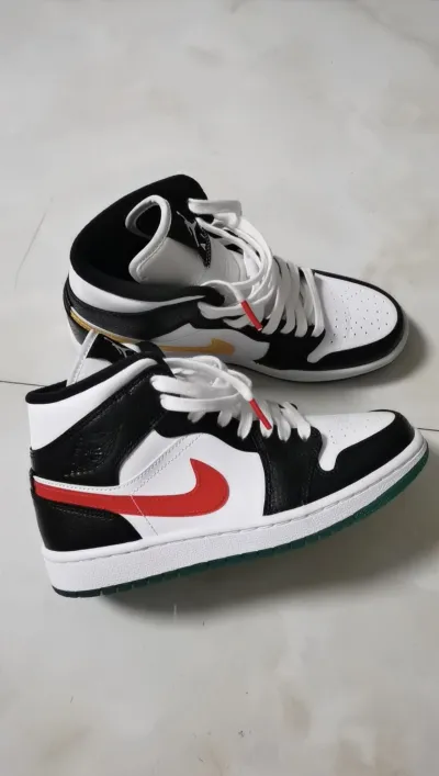 Jordan 1 Mid Alternate Swooshes Red Yellow (Women's) BQ6472-063 review Bobby 00